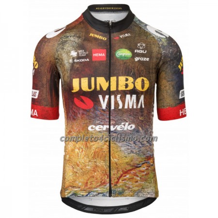Maglia 2022 Tour de France Jumbo-Visma Manica Corta Maglia 2022 Tour de France Jumbo-Visma Manica Corta